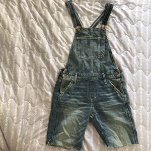 Abercrombie and Fitch XS cutoff overalls